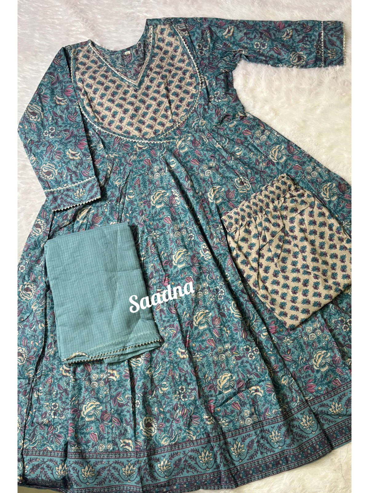 Floral Anarkali Set