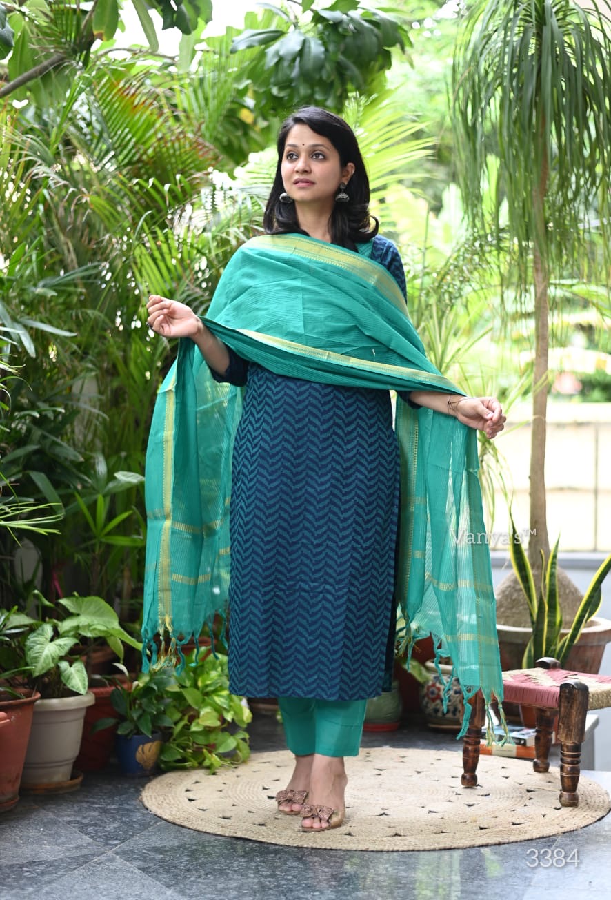 South cotton Handloom Salwar Set
