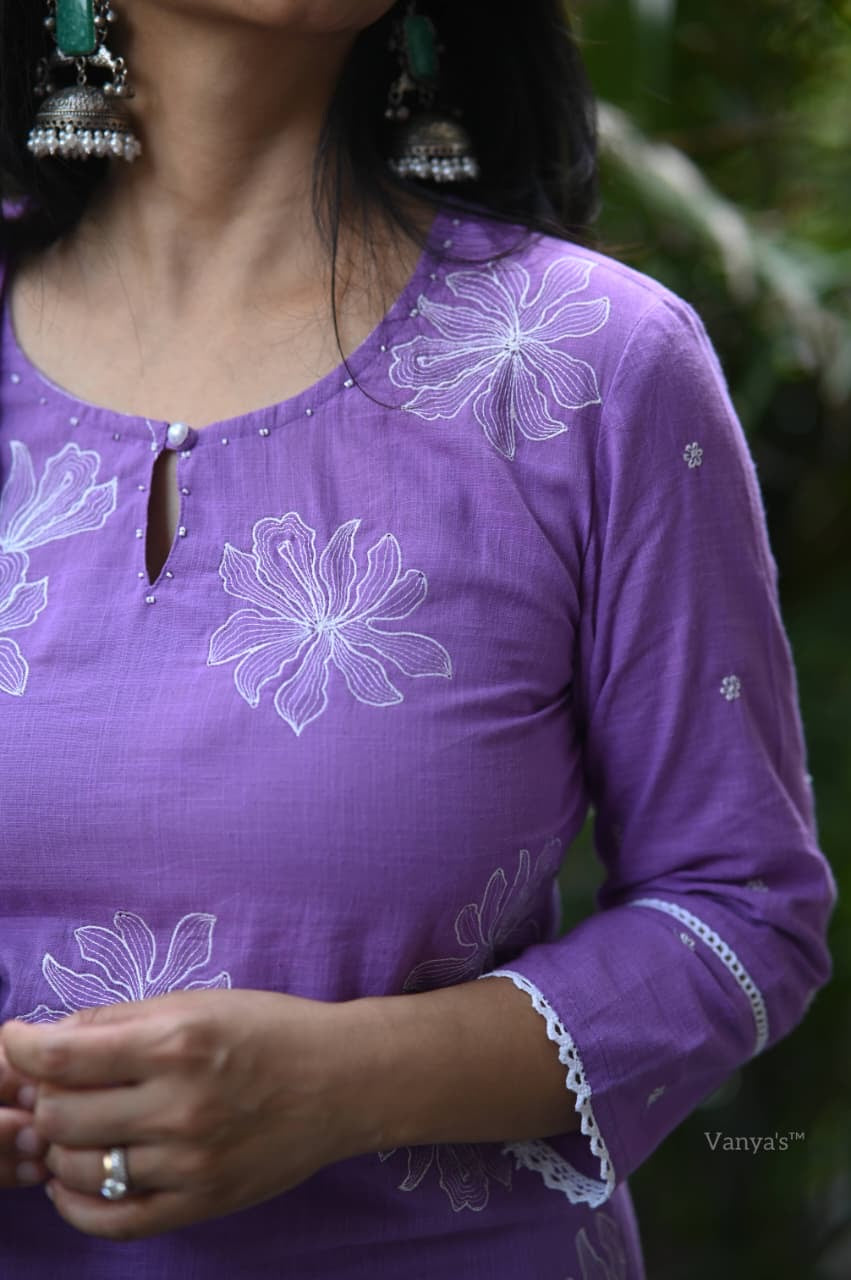 Handloom Embroidery Cotton Salwar set -3