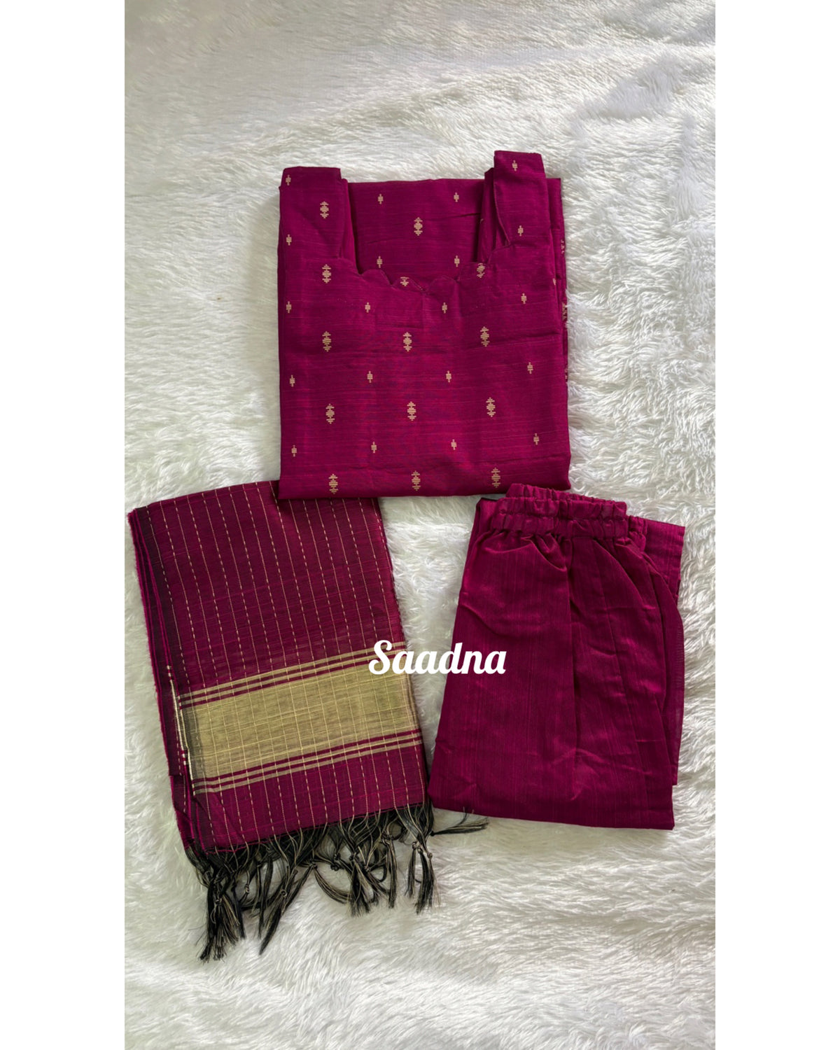 Raw silk - Magenta