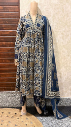 Alia Cut Full Sleeves Anarkali Set