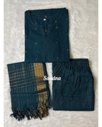 Chettinad Blue Handloom cotton Salwar set