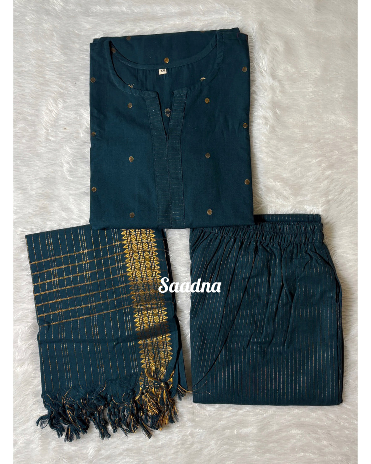 Chettinad Blue Handloom cotton Salwar set