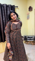 Designer Cotton Anarkali Set