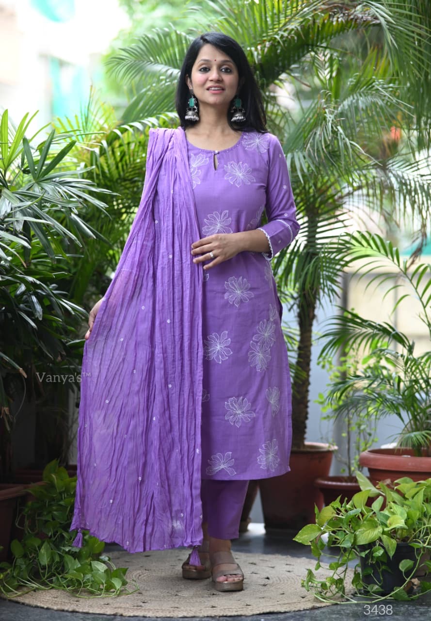 Handloom Embroidery Cotton Salwar set -3