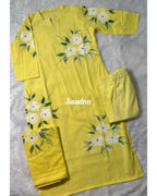 Yellow Hand paint Cotton Set