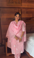 Pink hand paint Cotton Set