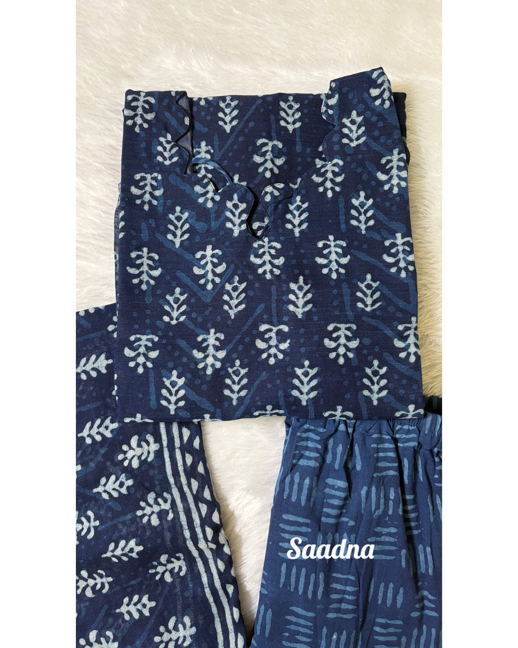 Indigo Linen Salwar Set