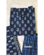 Indigo Linen Salwar Set