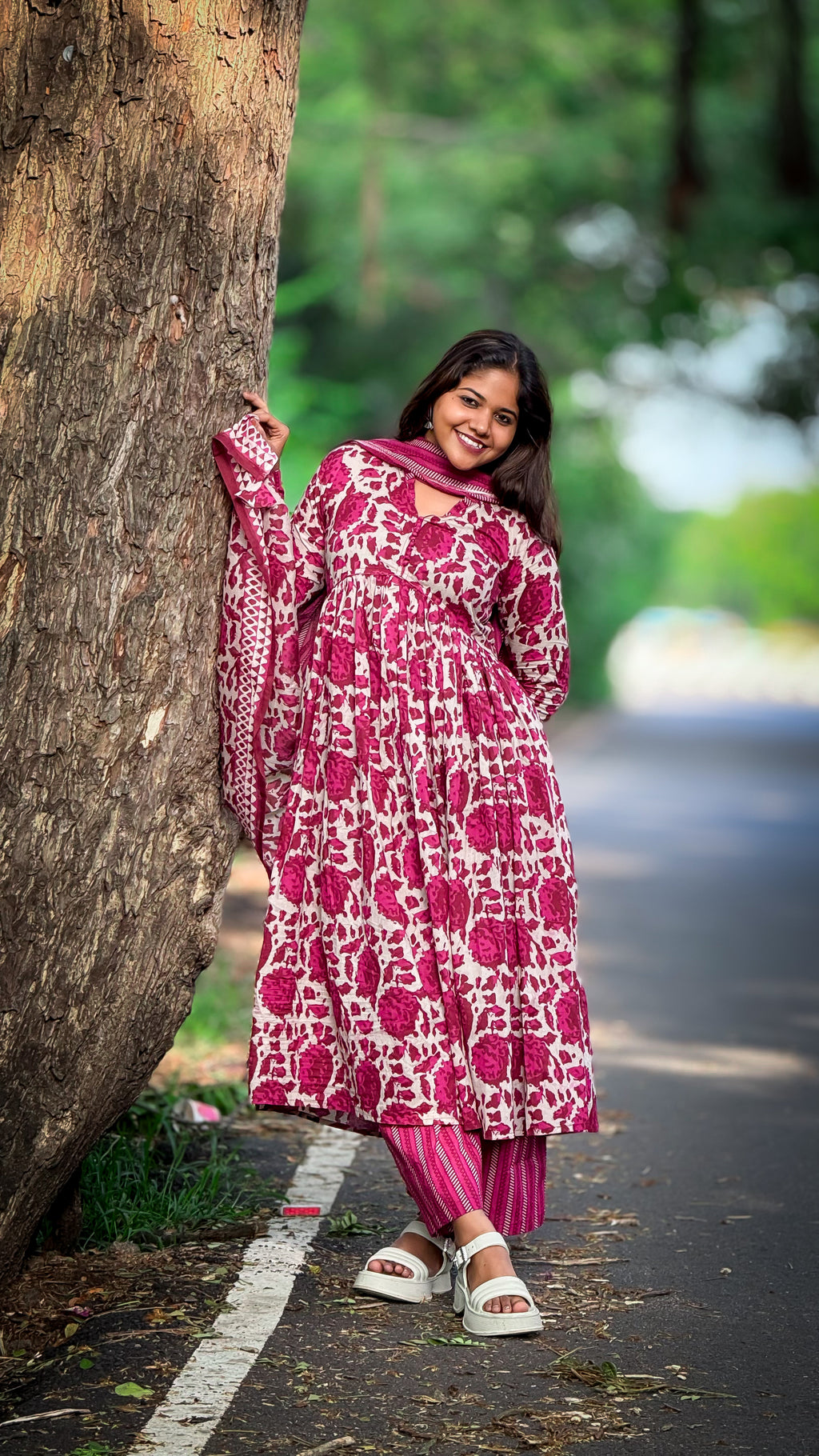 Pink Alia Anarkali set