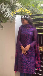 Pink Purple Jamdani set