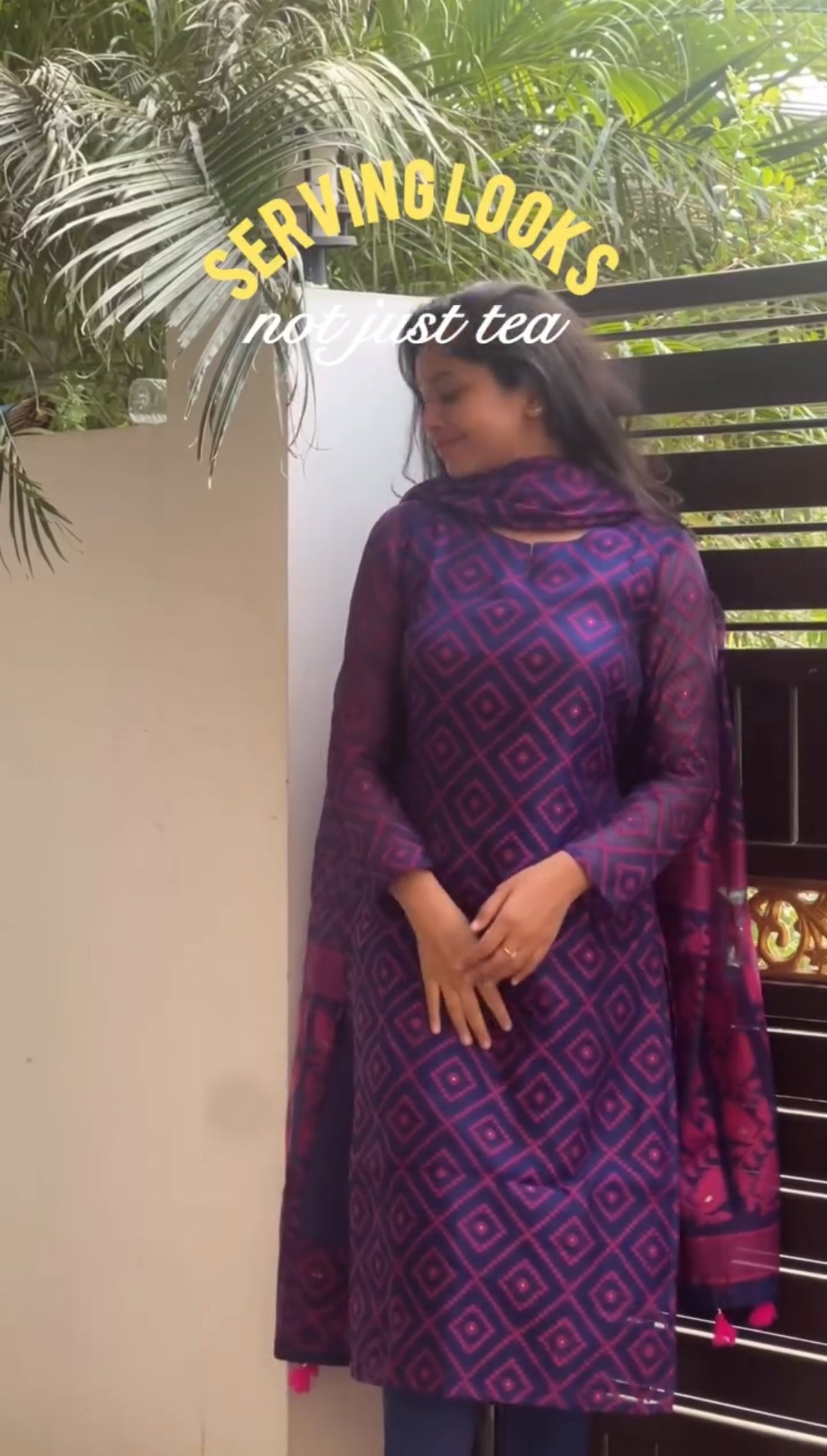 Pink Purple Jamdani set