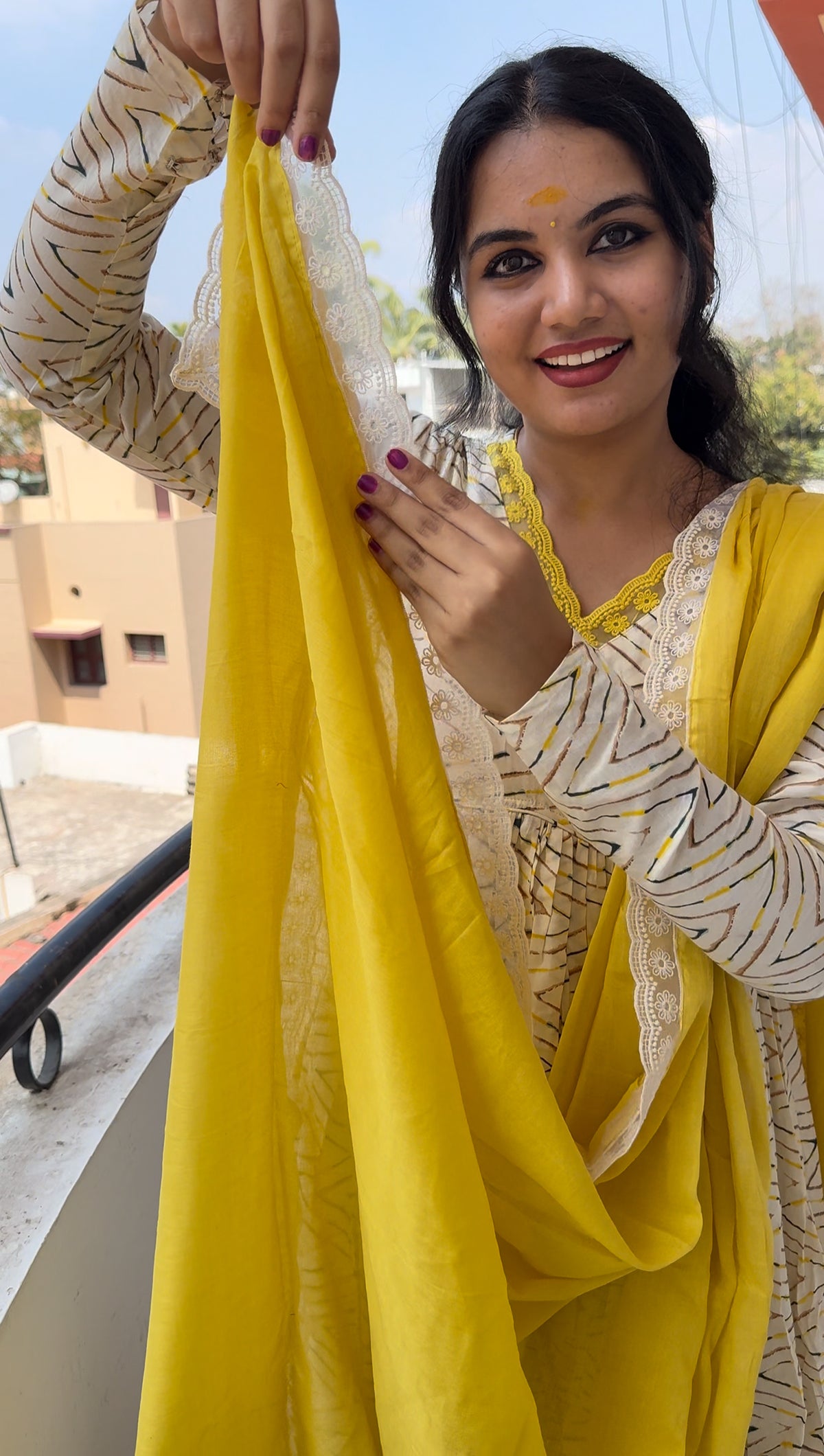 Yellow Anarkali