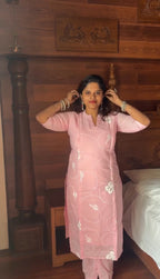 Pink hand paint Cotton Set