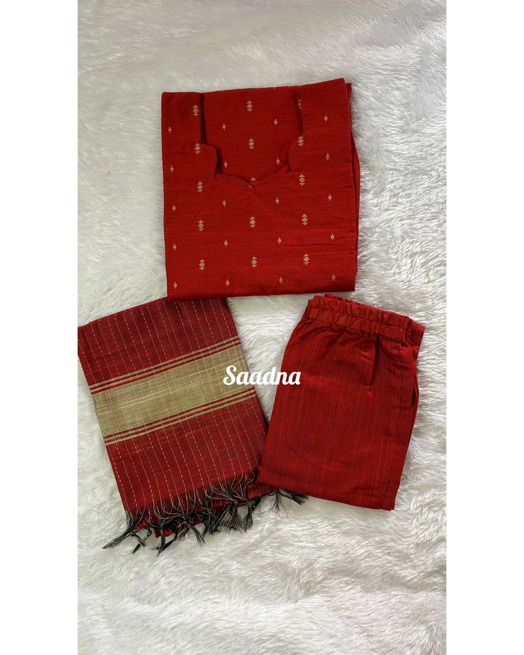 Raw silk - Rust orange