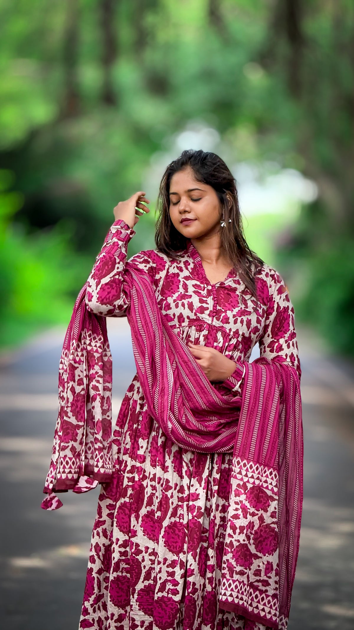 Pink Alia Anarkali set