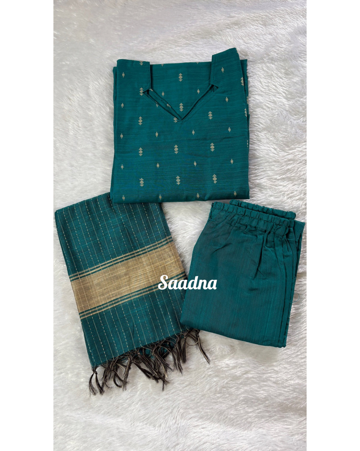 Raw silk - Blue