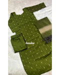 Raw silk - Mehendi Green