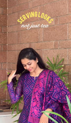 Pink Purple Jamdani set