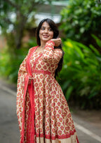 Floral Anarkali Set