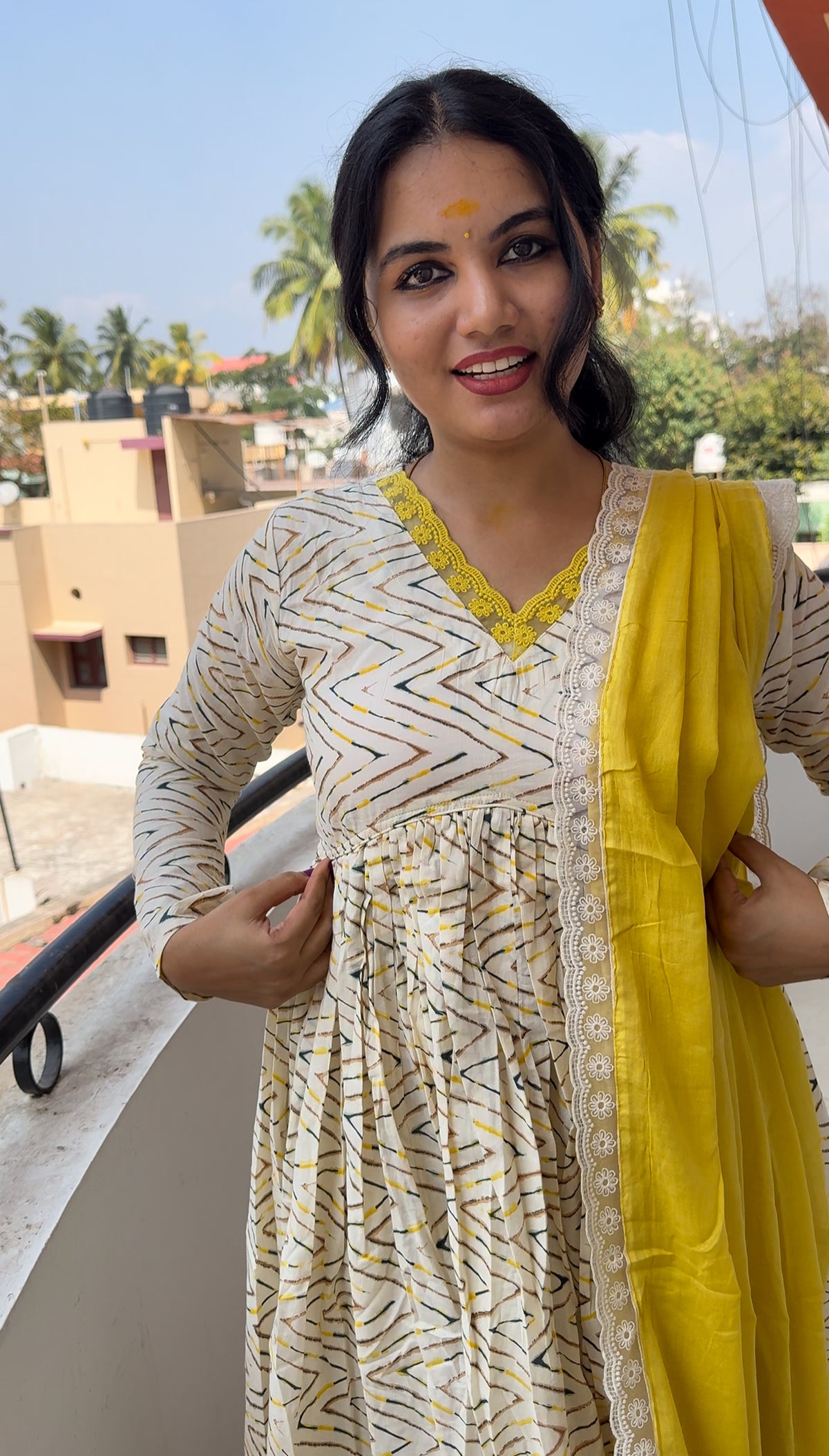 Yellow Anarkali