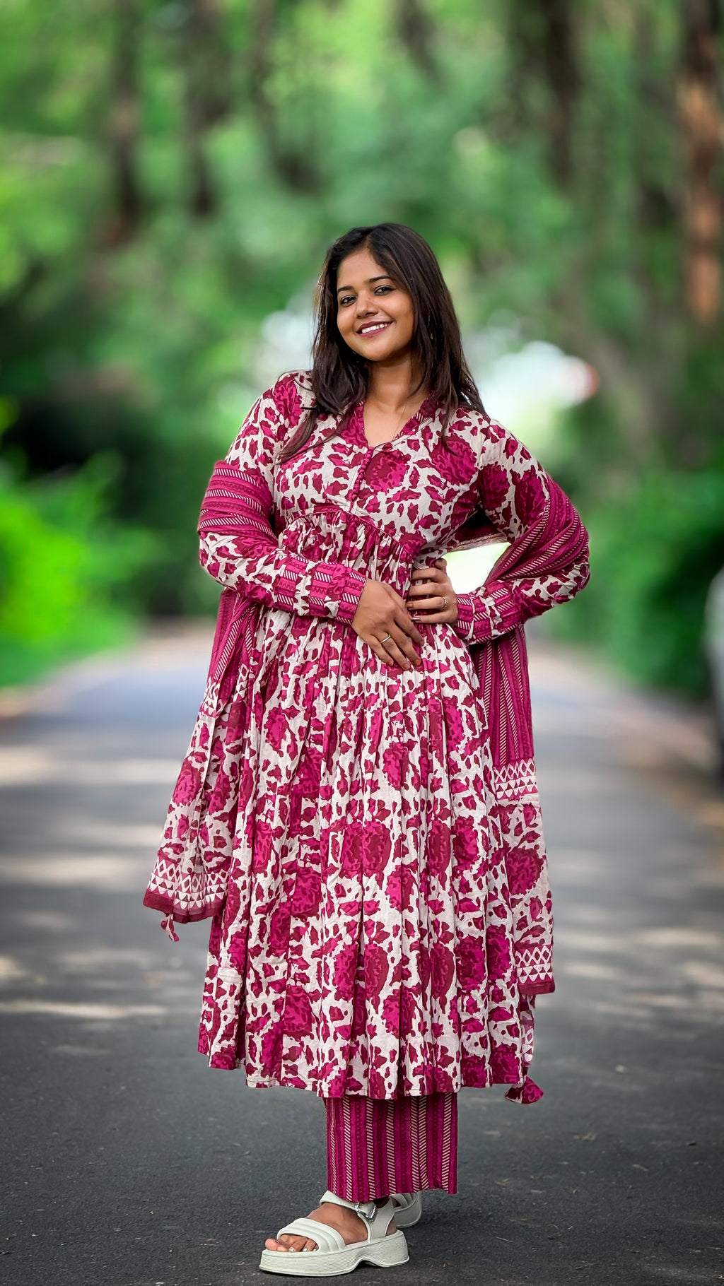 Pink Alia Anarkali set
