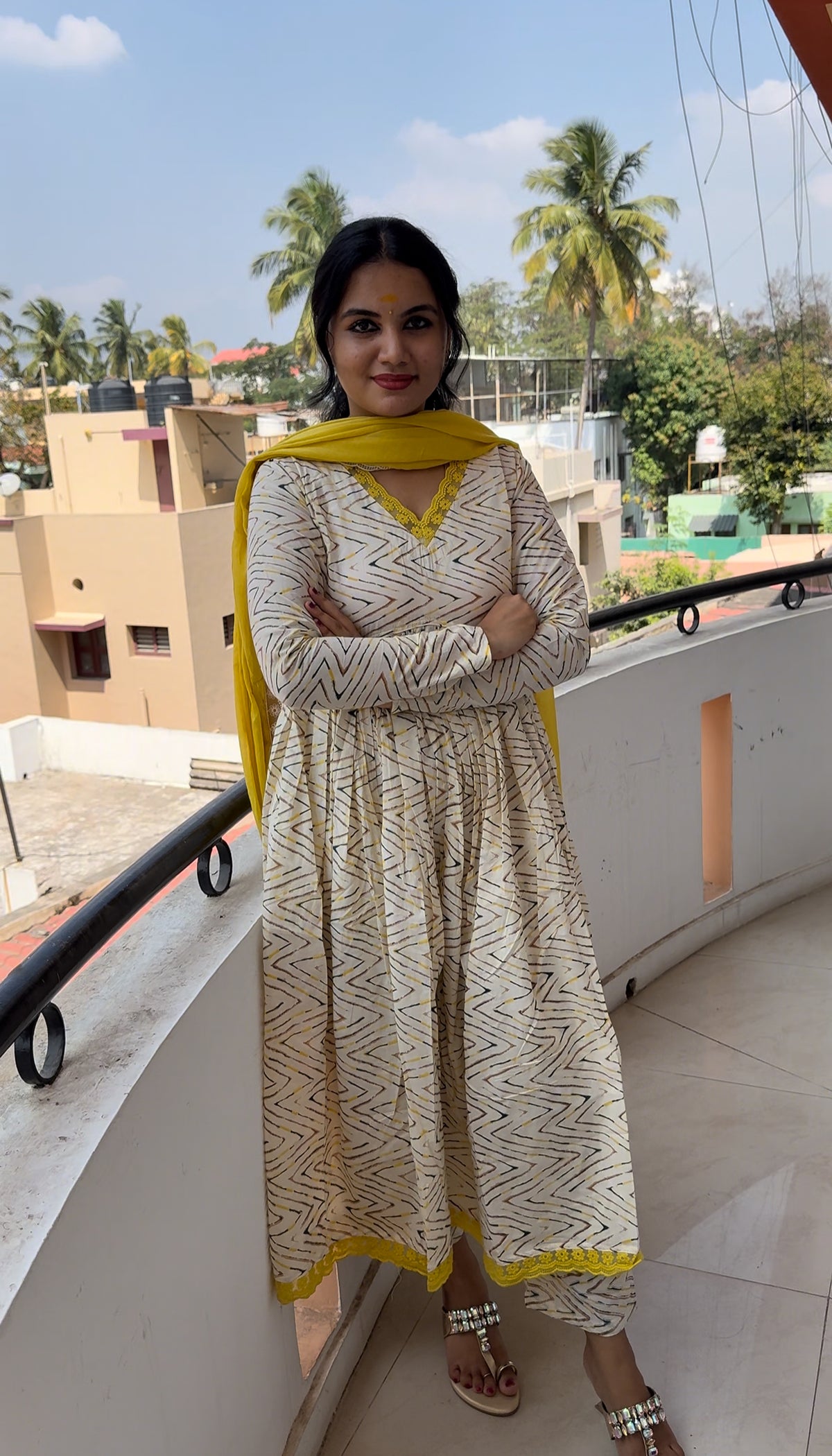 Yellow Anarkali
