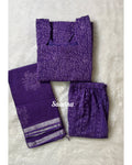 Purple Linen Salwar Set