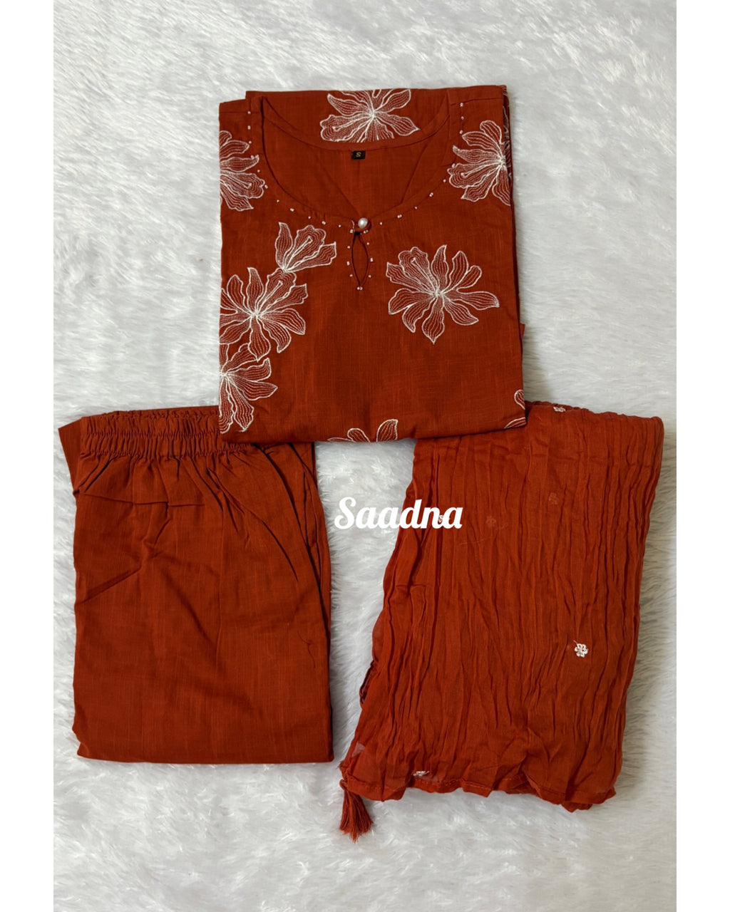 Embroidery Handloom Salwar Set -1