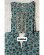 Blue Anarkali Set