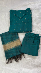 Raw silk - Blue
