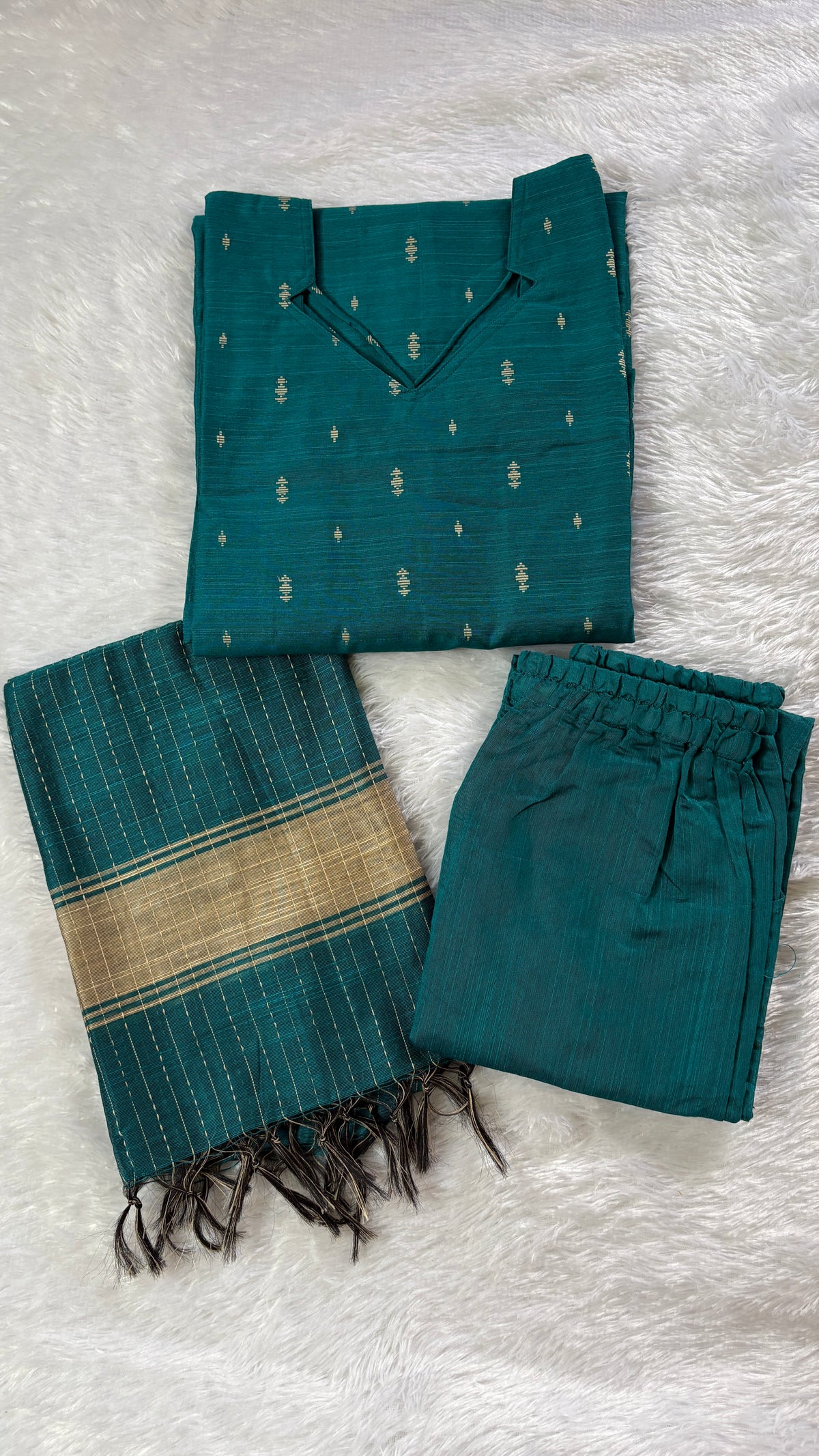 Raw silk - Blue