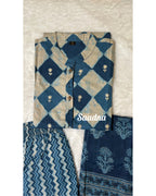 Indigo Cotton Suit Set