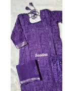 Purple Linen Salwar Set