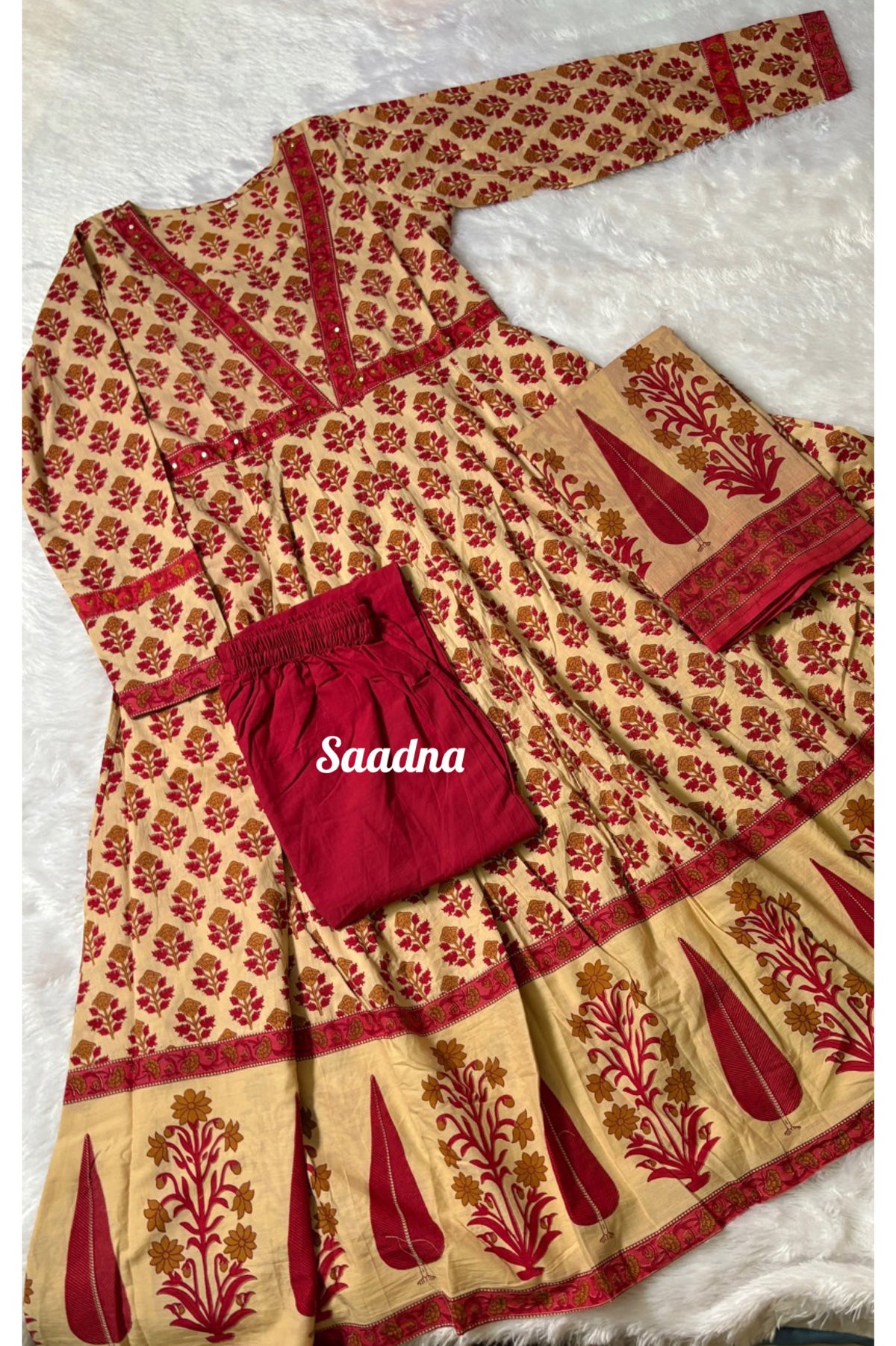 Floral Anarkali Set