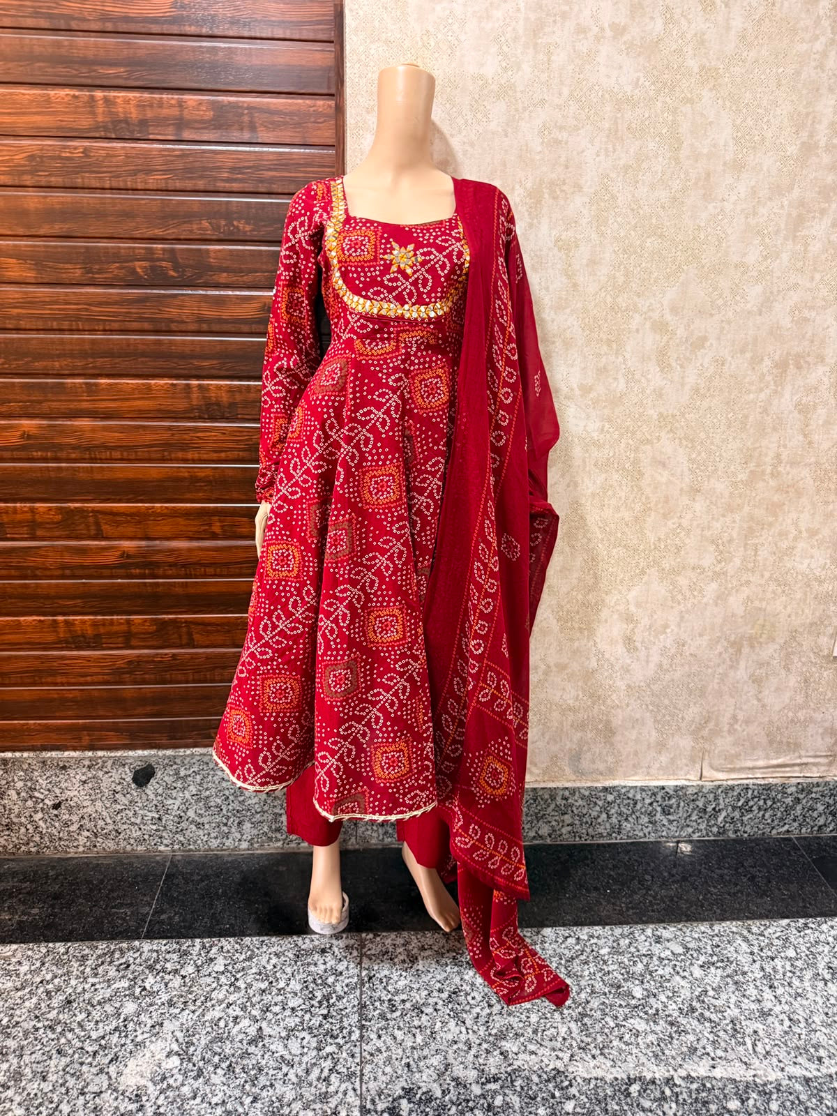 Bandhani Anarkali Set