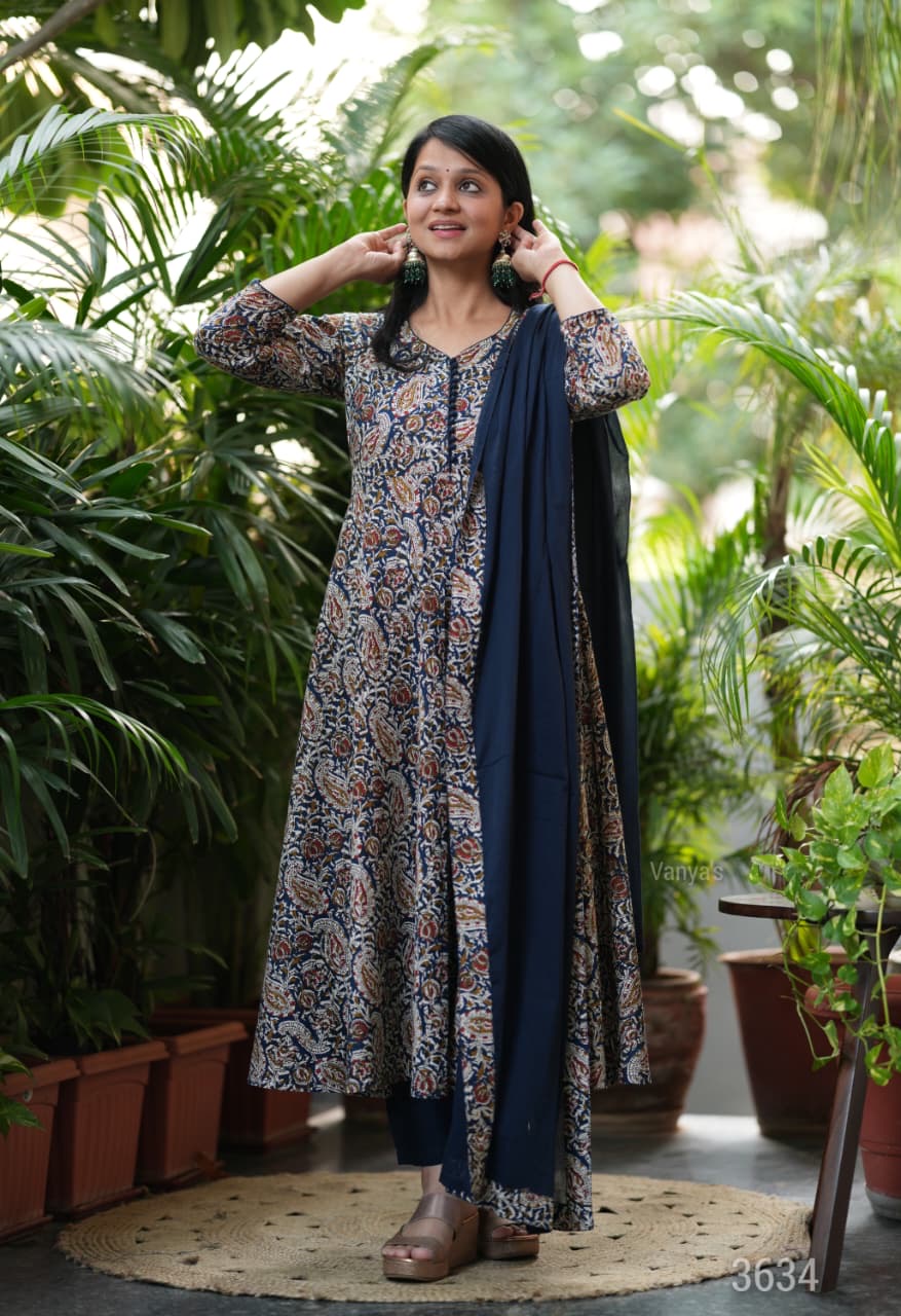 Kalamkari Anarkali Set
