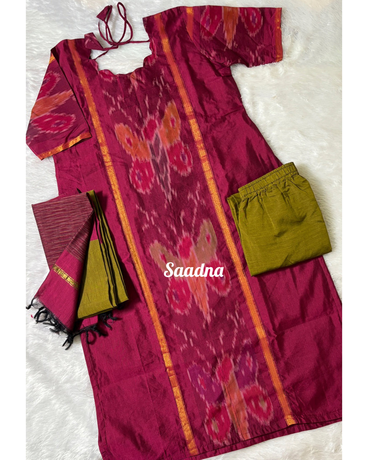 Poochampally Silk Salwar Set
