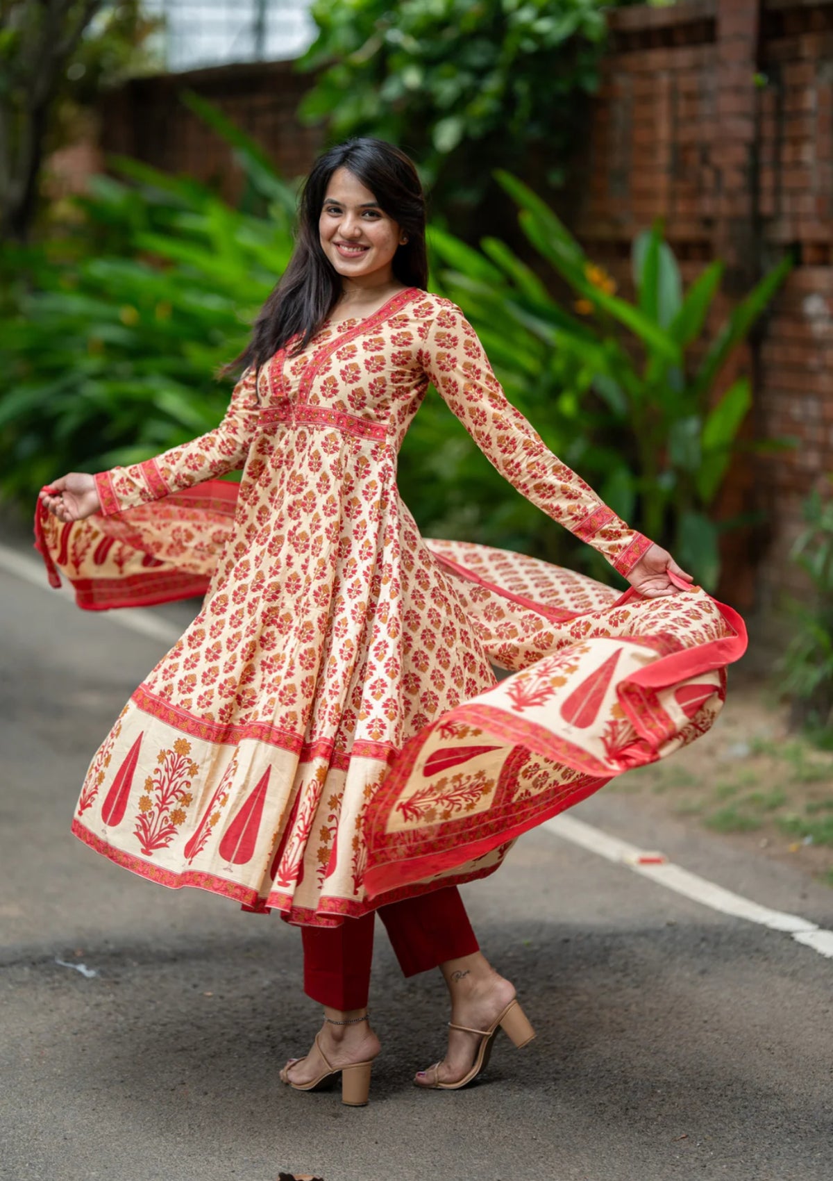 Floral Anarkali Set