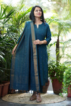 Chettinad Blue Handloom cotton Salwar set