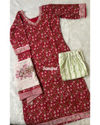 Red floral Cotton