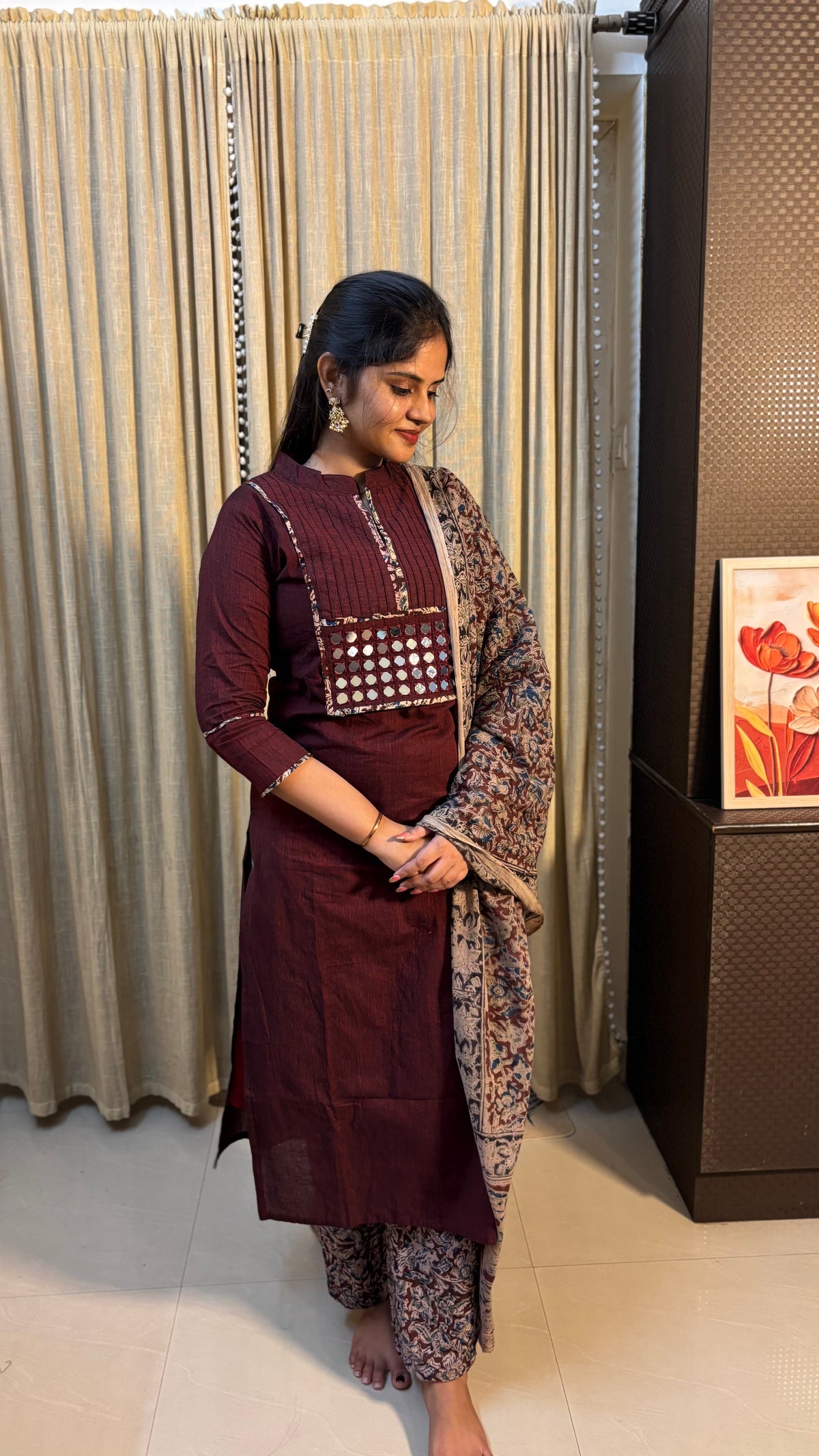 Mirror Work Kalamkari Set