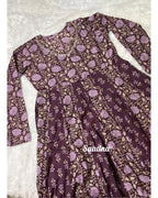 Wine Anarkali set