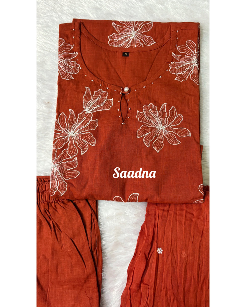 Embroidery Handloom Salwar Set -1