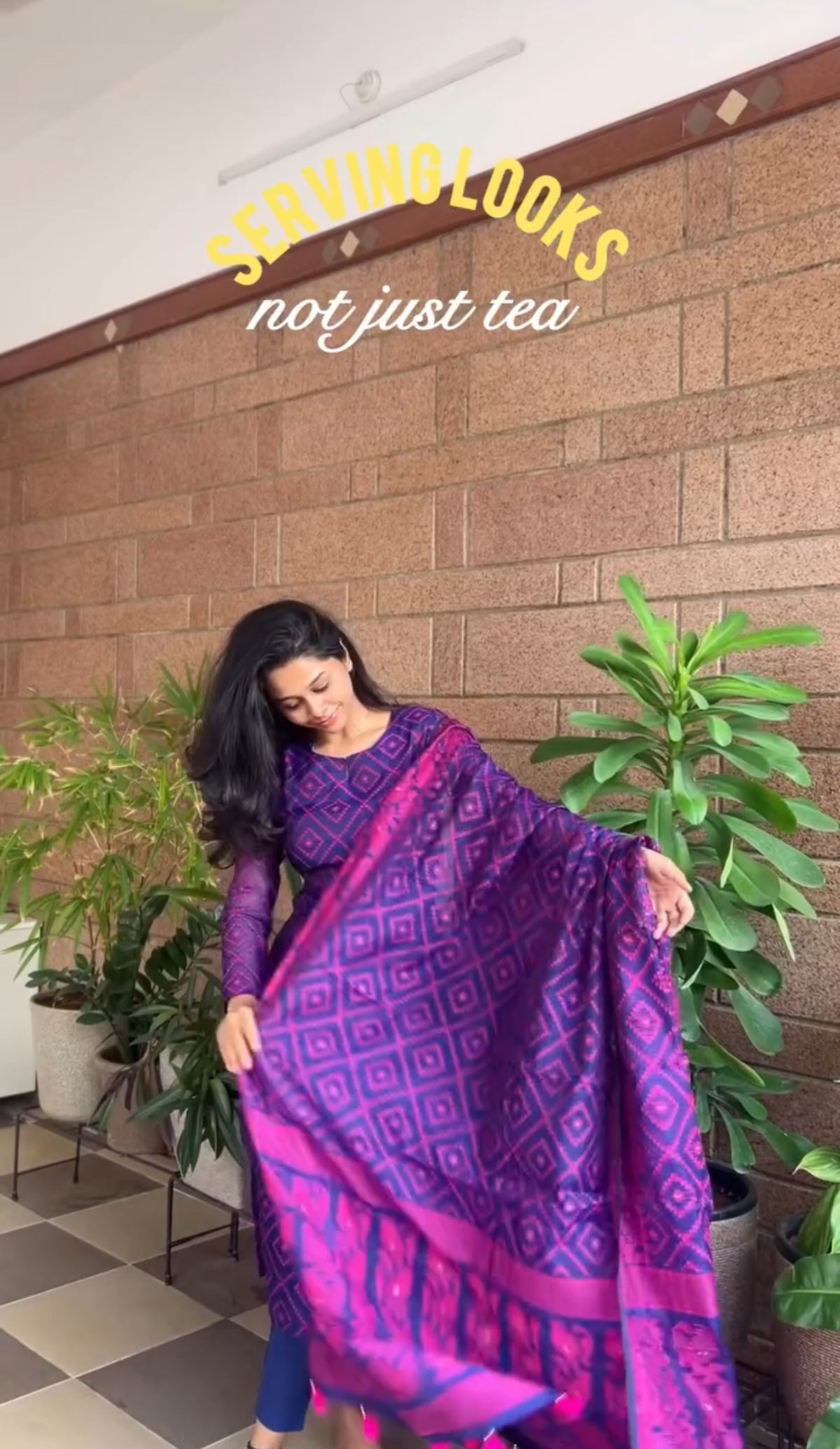 Pink Purple Jamdani set