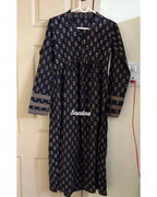 Black Alia Cut Anarkali Set
