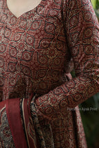 Rust Brown Anarkali Set