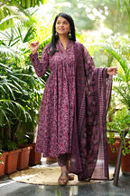 Full Sleeves Anarkali Set
