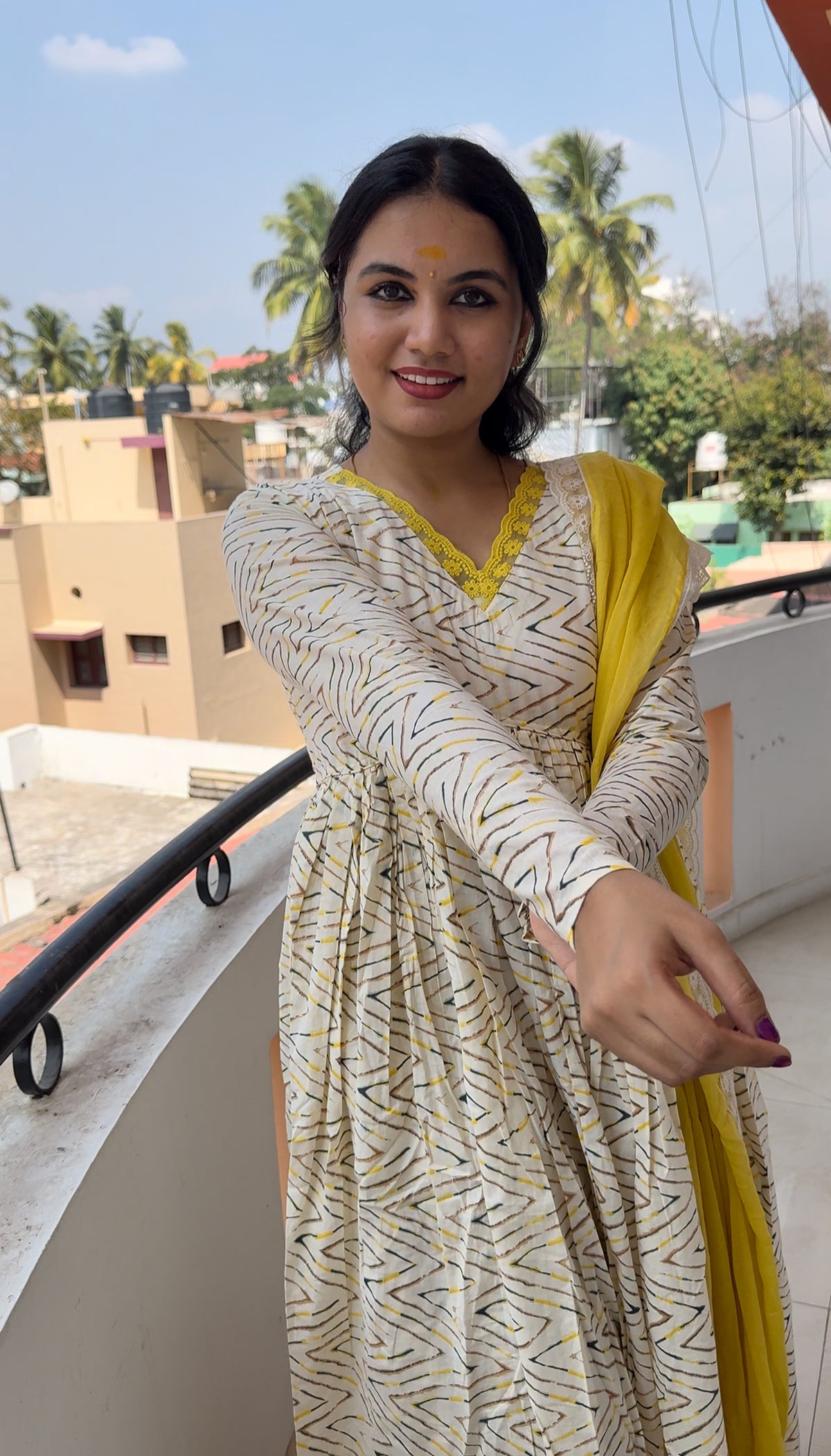 Yellow Anarkali