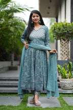 Floral Anarkali Set